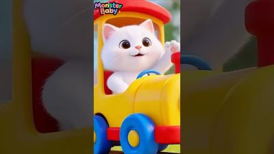 Little Kitty Meow Meow  Kids Songs  Nursery Rhymes  Monster Baby Red 007