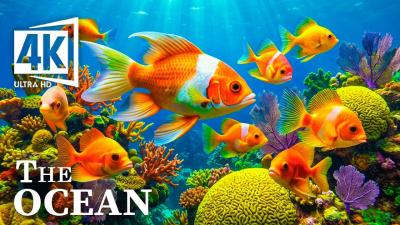 Serene Aquarium World 4K VIDEO UHD  Relaxing Tropical Fish  Deep Ocean Ambience