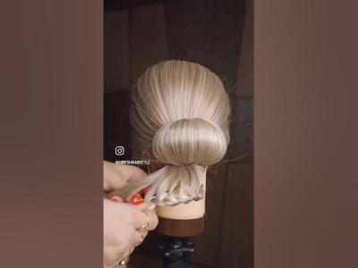 Simple party bun step by step tutorial braids