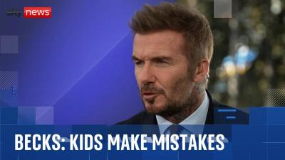 Sir David Beckham speaks at Davos after Brooklyn PeltzBeckham attack