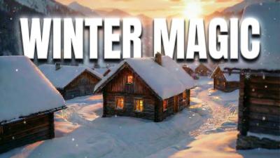 SnowCovered Village   Relaxing Winter Ambience snow snowfall snowman relax