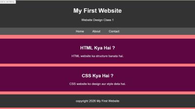 Website Design Class 1  HTML  CSS Basic Tutorial for Beginners