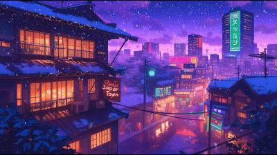  Winter Focus Beats  1980s  1990s Snow Lofi for Study  Relax  The Japanese Town