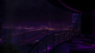 12Hour Rainstorm in Quiet NYC  Luxury Window View  Rain Sounds on a Calm Rainy Night