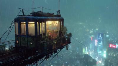 Above the City  Cyberpunk Lofi Music  Chill Beats  Futuristic Mood