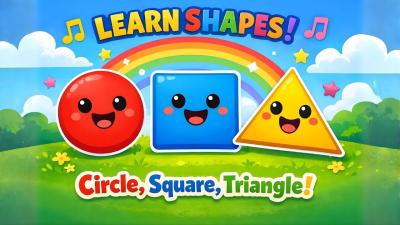 Circle Square Triangle Shapes Learning Song for Kids