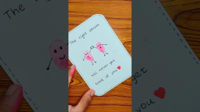 Cute DIY Valentines day card for lover cardmaking valentinesgift