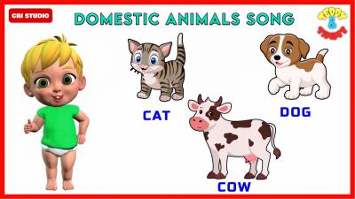 Domestic Animals  Educational Video for Children  Animal Song  Dog  Horse  Goat  Kids Videos