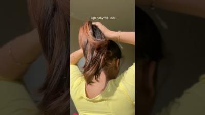 Easy ponytail hack hairstyle hair shorts youtubeshorts trending viralshort fyp