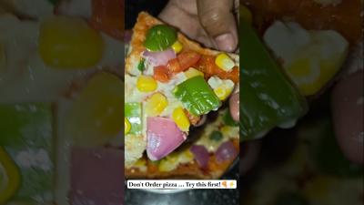 HOME MADE PIZZA IN 10 MINUTES No oven No problem Street style pizza at home shorts cooking