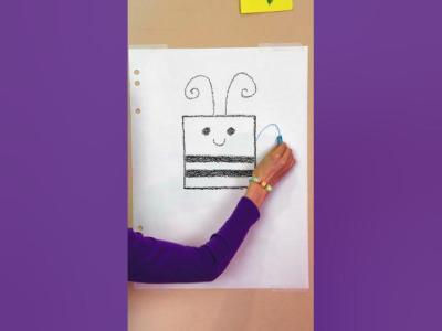 Learn Shapes  Draw a Bee  shapes drawing