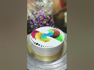 Multi Colour Cake Decorating ytshorts cake art explore shortsfeed shorts short viral video