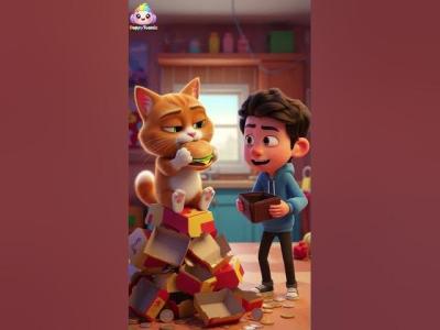  My Cat Opened a Burger Shop  Funny 3D Animated Cartoon