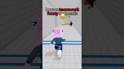 noobs bacon funny moments in teamwork obby 