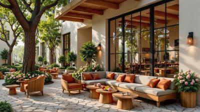 Peaceful Outdoor Cafe Jazz  Cozy Nature Ambience and Soft Jazz for Study Work and Relaxation