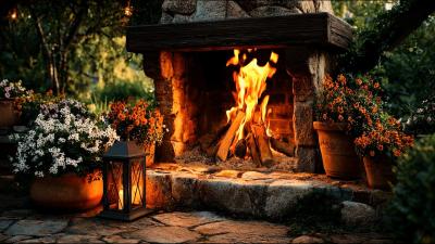 Rustic Fireplace Ambience 4K 12 Hours with Soft Crackling Logs for Daily Stress Relief