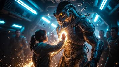 She Softly Brushed His Hand  His Armor Shattered  SciFi Story