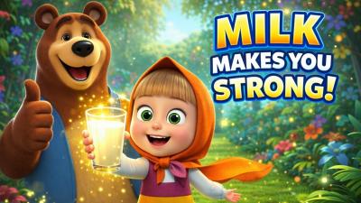 Sia Learns the Power of Milk  Fun Educational Cartoon with Leo