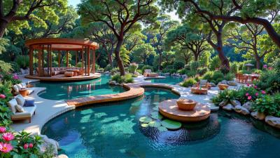 Soft Jazz Melodies at Secret Forest Villa Ambience Smooth Outdoor Jazz  Calm Nature for Deep Focus