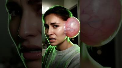 This Sponge Turned Her Ear Into a Water Balloon shorts bodyhorror reaction