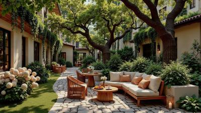 Tranquil Outdoor Café Jazz  Green Garden Ambience and Gentle Jazz for Focus Work and Relaxation