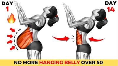  30 Min Best Standing Exercises To Make Belly Fat CRY HARD  No More Hanging Belly Over 50 