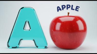 A for Apple Phonics Alphabet Song  ABC Nursery Rhymes for Kids