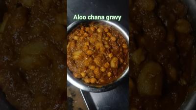 aloo chana gravy making video food cooking viral shorts
