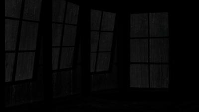 An Old Crumbling House in Town  Stormy Night Rain  Thunder Echoing Through the Room for Sleep 