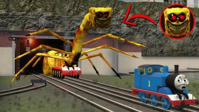 Building a Thomas Train Chased By New Giant Cursed Thomas and Friends Family In Garrys Mod