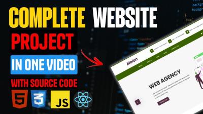 Complete Web Development project in one Video  Full Stack Website Step by Step coding