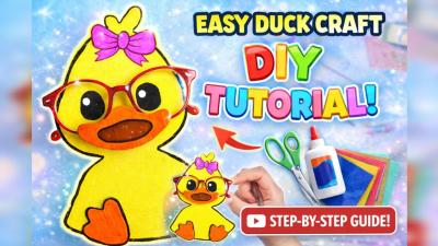 Cute Duck Craft Tutorial  Glasses holder Wali Duck Banaye Easy Steps Me l duck craft shorts