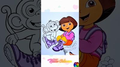 Dora and Boots Coloring  dora doratheexplorer coloring shorts short shortvideo shortsvideo