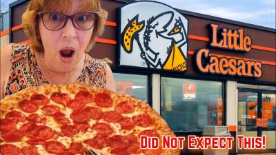 Eating Little Caesars Crunchy Stuffed Crust Pizza SHOCKED Me Lets Go to The Lakeland Location