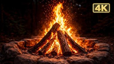  Fireplace ASMR 4K  Crackling Fire Sounds  Cozy Fireplace Ambience for Sleep