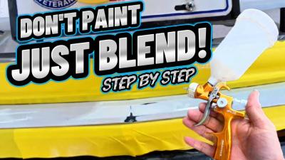 How to blend clear coat for small bumper cover repairs.smart blend