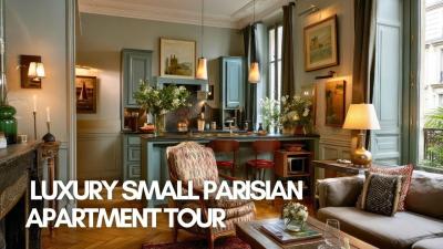 Luxury Small Parisian Apartment Tour  A Vintage Paris Inspired Interior Design  Cozy Home Living