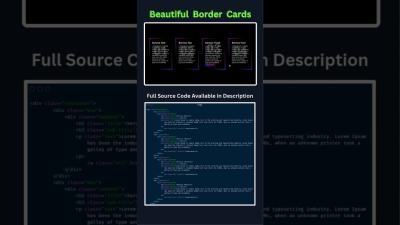 Pure CSS Border Card Animation  HTML CSS Hover Effect UI