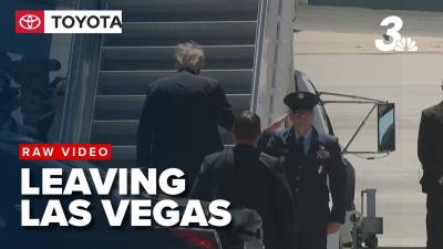 Raw video Trump leaves Las Vegas in Air Force One