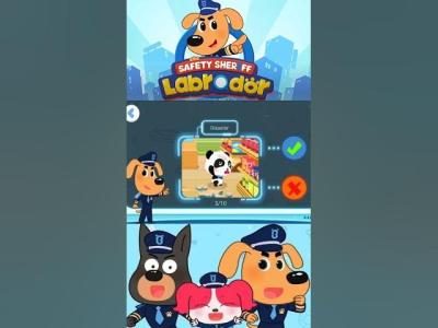 Sheriff Labrador Safety Quiz 19  Babybus Games shorts