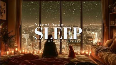 Silent Snow  Deep Sleep Music with Soft Piano for Stress Relief  Insomnia