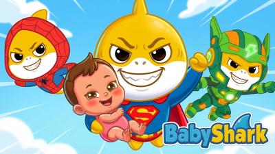 Super Baby Shark Saves Crying Baby  Funny Kids Song  Nursery Rhymes
