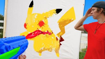 Super Soaker PAINT Gun Pictionary WINNER GETS 1000
