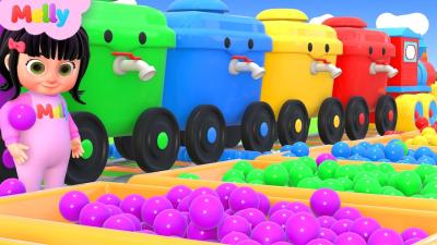 The train song  Colorful Train  Melly Nursery Rhymes  Kids Songs