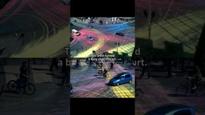 This artist turned a busy road into art story storytime history art