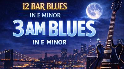 12 Bar Blues in E Minor  3 AM Blues  Backing Track For Guitar