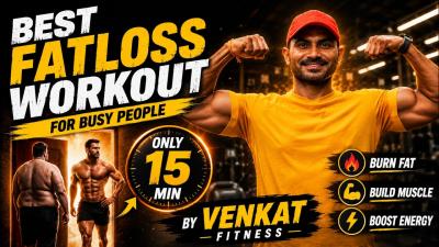 15 Min Full Body Workout in Telugu   Best Fat Loss Workout for Busy People  Venkat Fitness