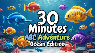 30 Minutes ABC Adventure Ocean Edition  Learn ABC with Sea Animals  Alphabet Song for Kids