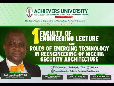 Achievers University LIVE  Engineering Lecture on Technology  National Security
