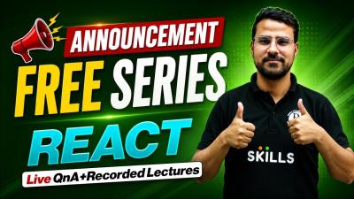 Announcement  Free React Series  Live QnA  Recorded Lectures  Free Certifications